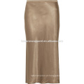 New Fashion Hammered Satin Midi Saia De Lápis DEM / DOM Fabricação Atacado Moda Feminina Vestuário (TA5152S)